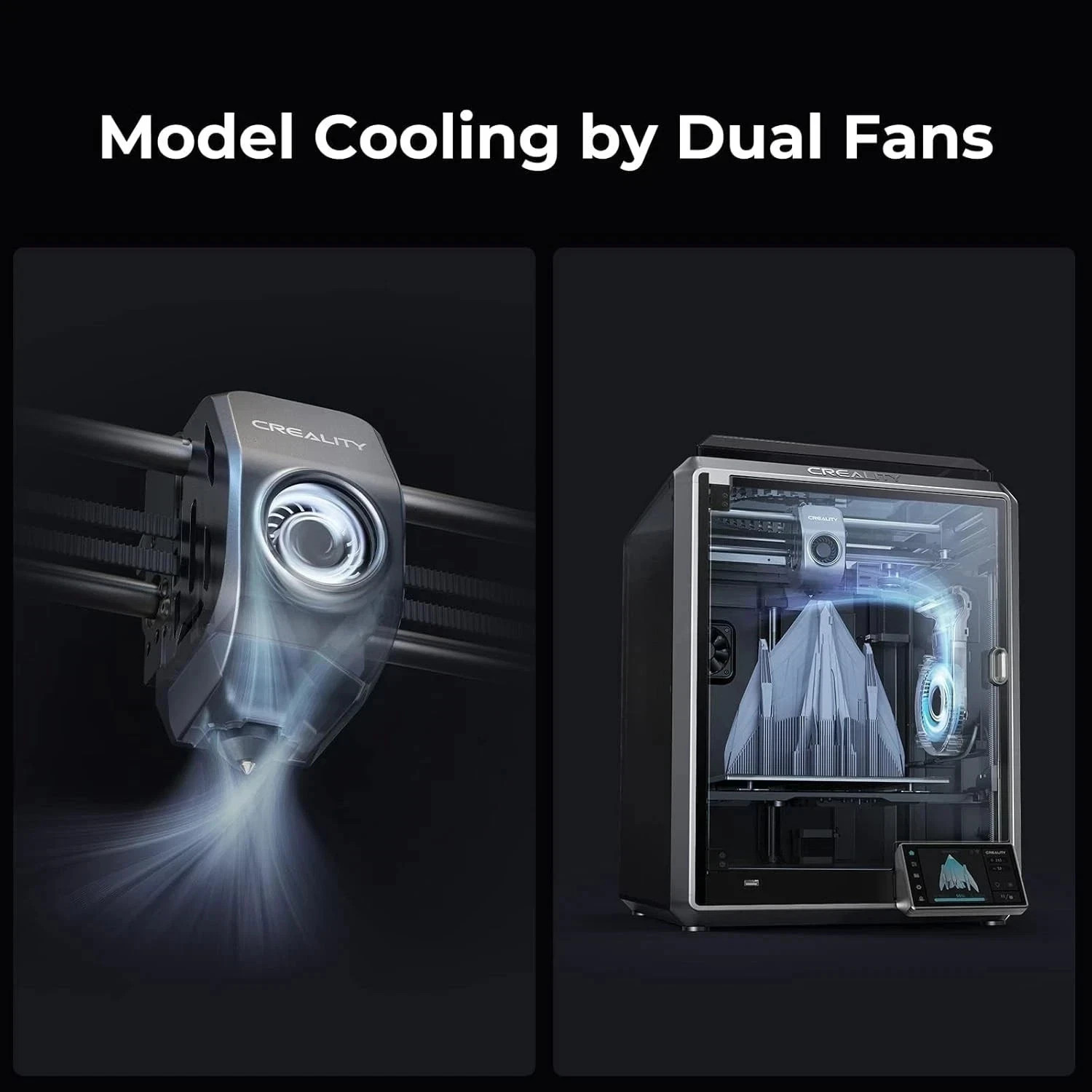 Offizieller Creality K1 3D Drucker High Speed mit 600mm/s 3D Drucker Auto Leveli - Bild 5