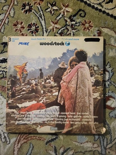 New ListingWoodstock Soundtrack 1970 3 LP Vinyl Cotillion SD3-500 Jimi Hendrix Etc. VG+