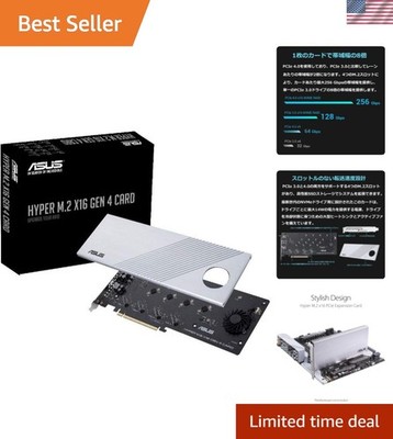 Lightning-Fast M.2 Expansion Card for AMD & Intel - 4 NVMe Support, RAID Ready