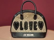 Love Moschino Love Jacquard Bowling/ Dome Bag, Black/Gold
