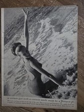 1963 Jantzen Jr. Swimsuit Certain girl with certain smile Ocean Waves Vintage Ad