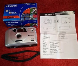 Polaroid 170BV 35mm Film Camera Boxed Manual Wrist Strap Excellent Condition