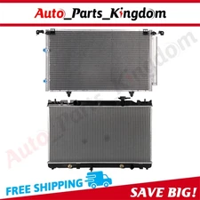 Aluminum Radiator & AC Condenser Cooling Kit For 04-06 Toyota Camry Solara 2.4L
