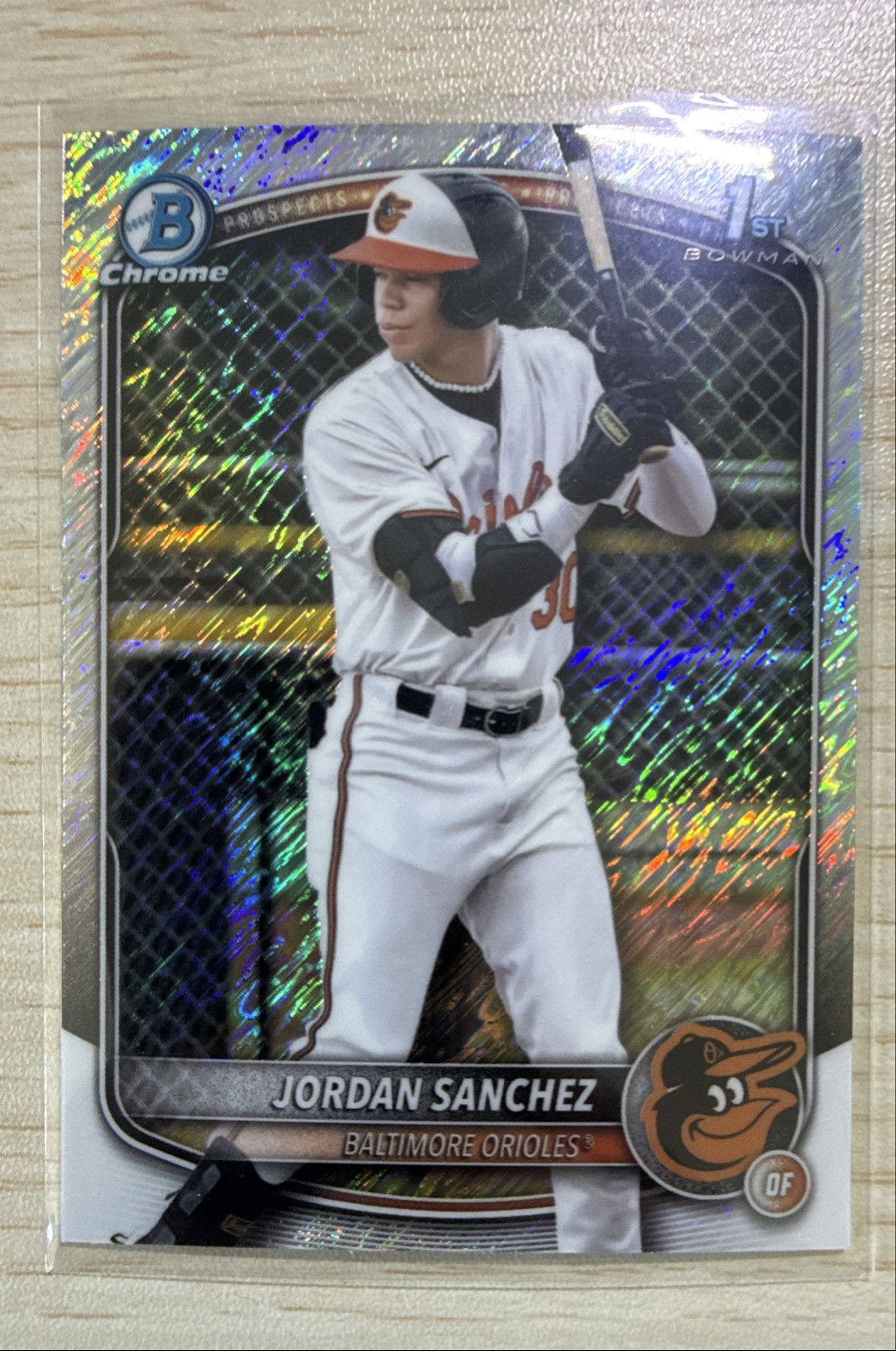 2025 Bowman Chrome - Prospects Jordan Sanchez #BCP-208 Shimmer Refractor (RC)
