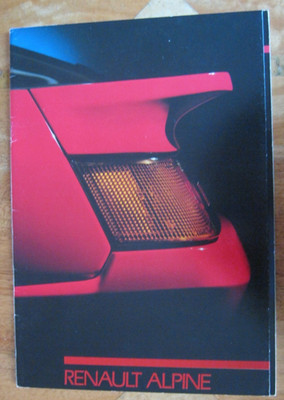 RENAULT ALPINE V6 TURBO PROSPEKT. 30 SEITEN. DEUTSCHER TEXT.