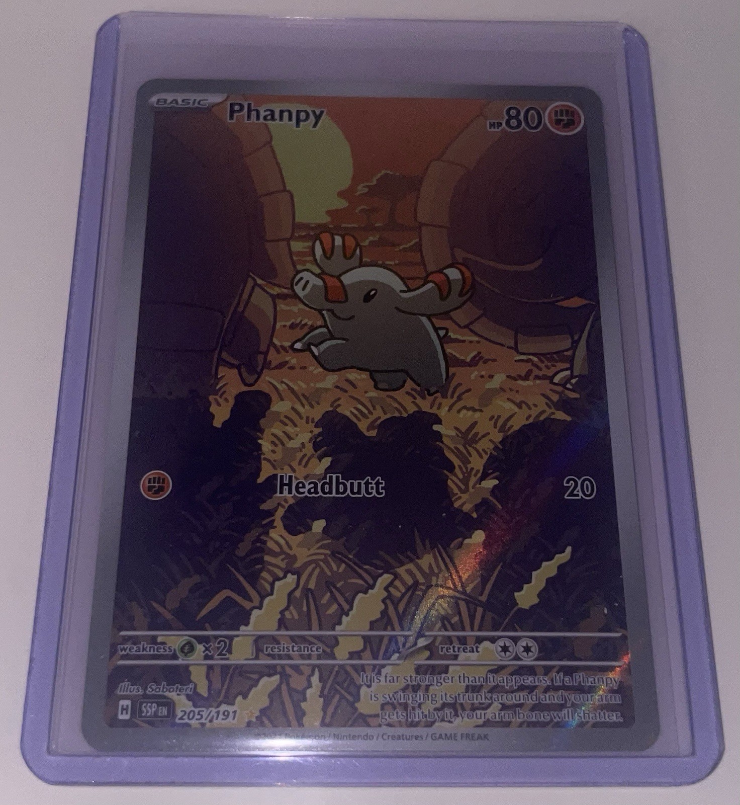 Phanpy ILLUSTRATION RARE 205/191 Surging Sparks NM/MINT!