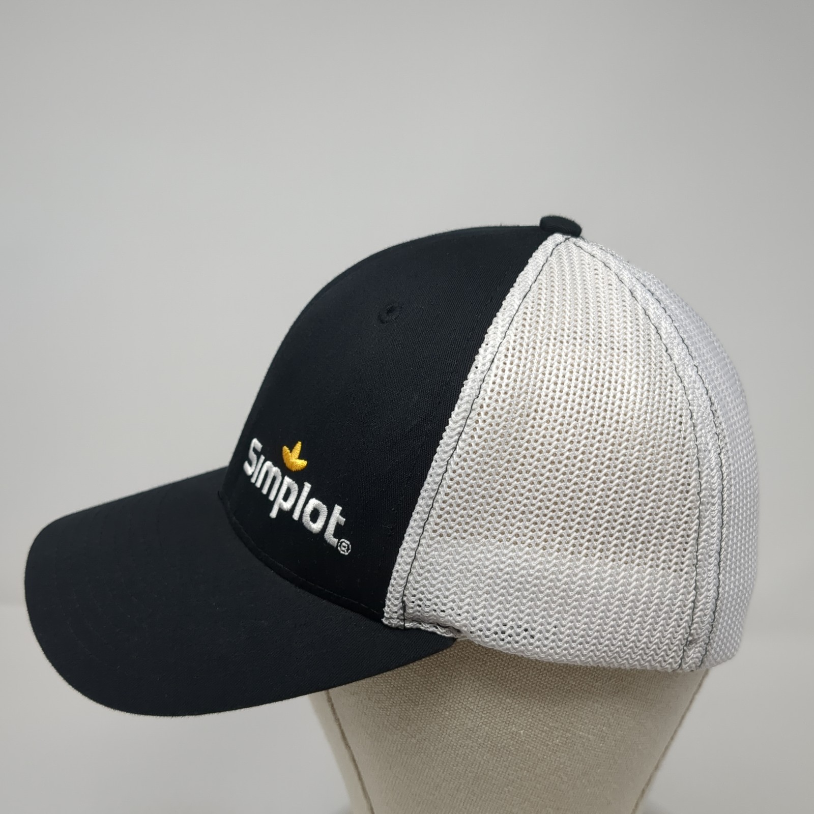 Simplot Fitted Trucker Hat Black Medium Embroider… - image 3
