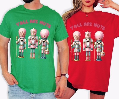 Yall Are Nuts Nussknacker Weihnachten Herren T-Shirt Damen Grafik Tee