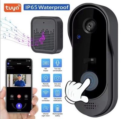 Tuya Video Türklingel Kamera Wireless WiFi HD Outdoor Intercom IR Sicherheit