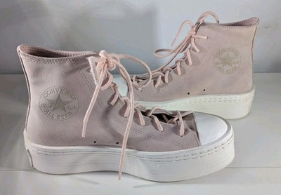 Converse Chuck Taylor All Star Modern Lift Plateau Pink Wildleder (A04663C) UK 5 