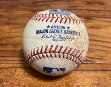 Yainer Diaz Astros Game Used DOUBLE Baseball 9/19/2023 Orioles Hit #97 / 2B #22