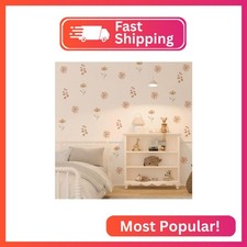QUCHENG Boho Watercolor Nursery Wall Stickers Kid Room Wall Decals Removable DIY
