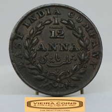 1835 East India Company 1/12 Anna - #C56360NQ
