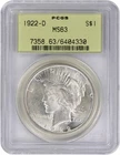 1922-D Peace Silver Dollar MS63 PCGS