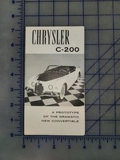 1952 Chrysler C 200 Concept Brochure Folder Original