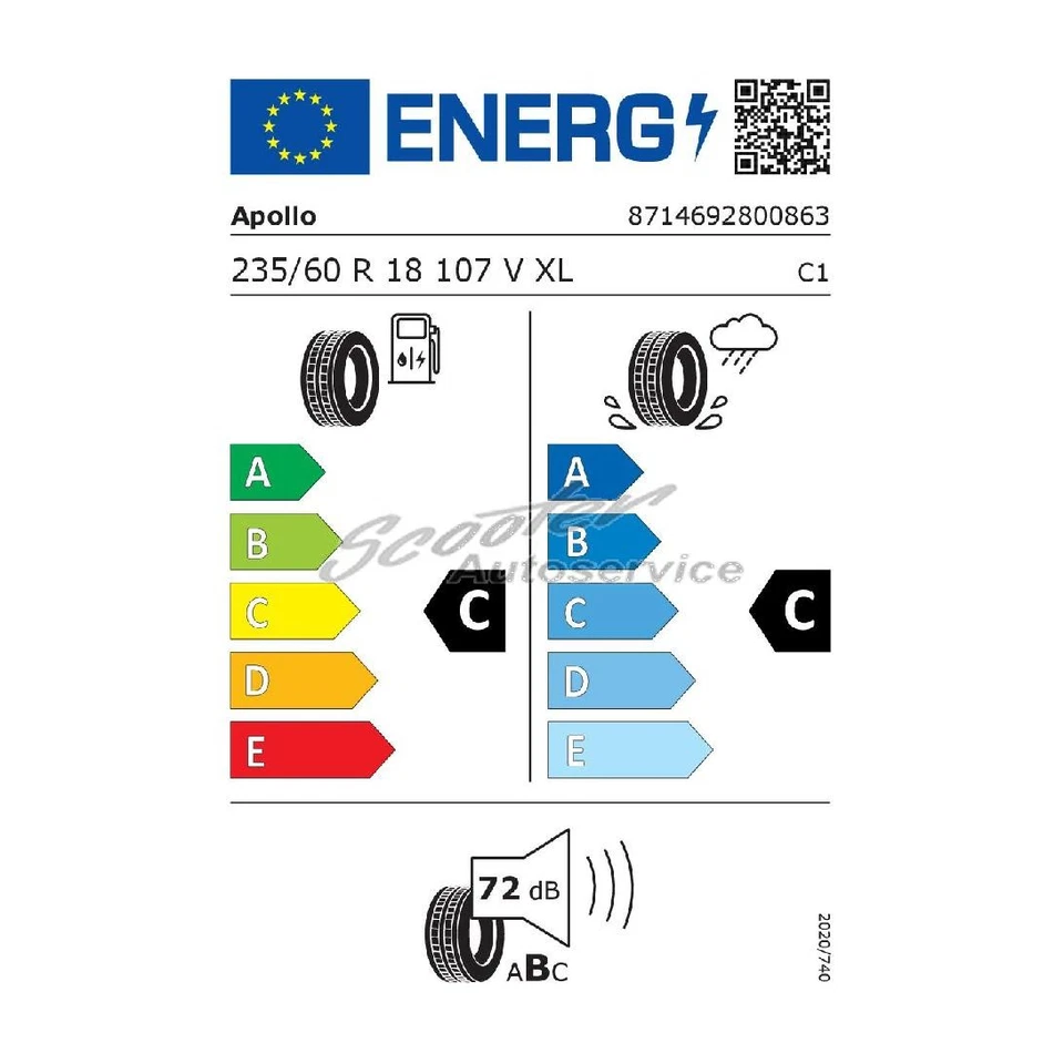 1x 235/60R18 107V Apollo Sommerreifen Apterra H/T 2 XL | 61013 - Bild 2 von 4