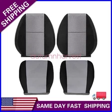 Driver Passenger Cloth Seat Cover Gray 2007-2014 Fits Chevy Silverado GMC Sierra