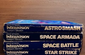INTELLIVISION GAME LOT OF 11 / 8 BOXED /3 CARTS REVERSI/TRON SOLAR SAILER TESTED