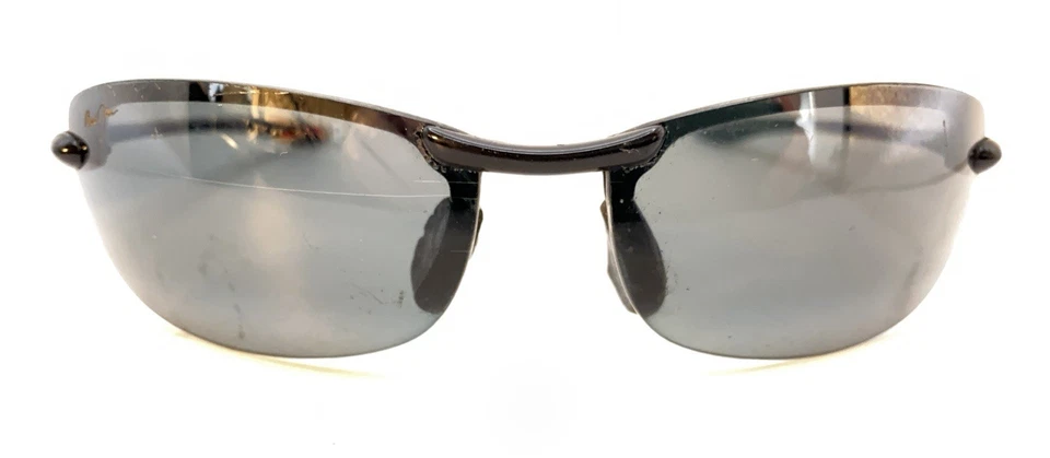 Gafas de sol Maui Jim Sport MJ 405-02 negras envolventes con media montura lentes negras Japón unisex Foto 2 de 4