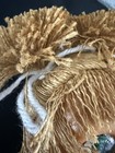 Vintage Wooden 16” Doll Naber Baby Blonde Green Eyes White Dress Yarn Cute — photo 10