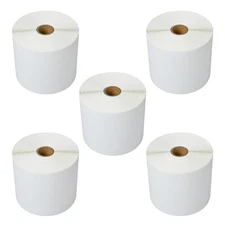 5ROLLS 4''X6'' Direct Thermal Shipping Label for Zebra LP 2442 2844 ZP505 GK420d