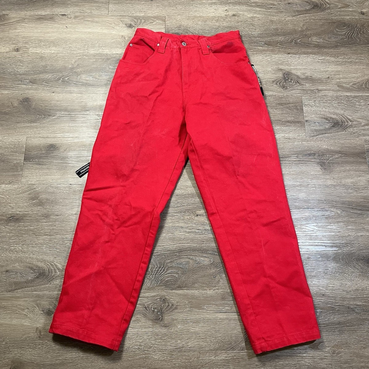 パンツ 90s w40 southpole redtab Vintage Y2K SouthPole Red Baggy Jeans Mens Size 34x33 Embroidered