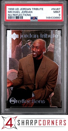 1998 UPPER DECK MICHAEL JORDAN TRIBUTE MJ REFLECTIONS #MJ87 HOF PSA 9