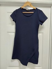 Pink Rose Mini Dress Women’s Medium Navy Short Sleeve Casual Office