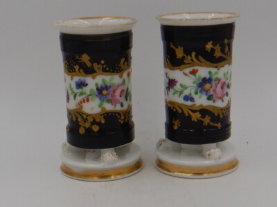 Antique Victorian Waste Bowl Pair of Legged Vases For Smoking Pipes Rare!