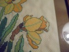 Vintage Daffodil needlepoint? 1994 Nicely framed — photo 9