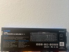 NEW 3 Piece Inland ic100 USB Wired Keyboard And Mouse