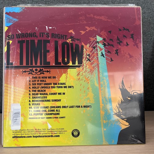 All Time Low – So Wrong, It's Right HR693-1 US SEALED LP Clear & Champagne - Picture 3 of 3