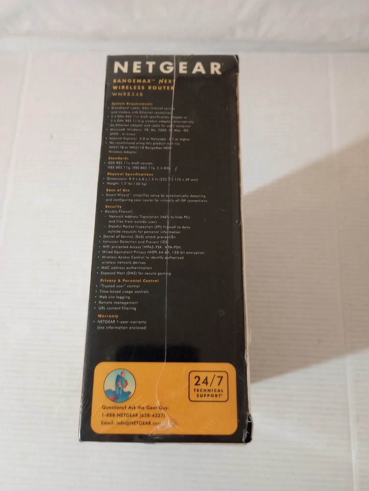 RangeMax Next Wireless Router WNR834B Draft N 270 Mbps Touchless WiFi Security - Image 4 of 4