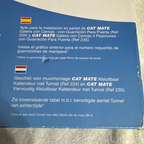 NEW Cat Mate Cat Flap Wall Liner White Use W/234W 235W 234G 235G 234B 235B Dog - Picture 10 of 10