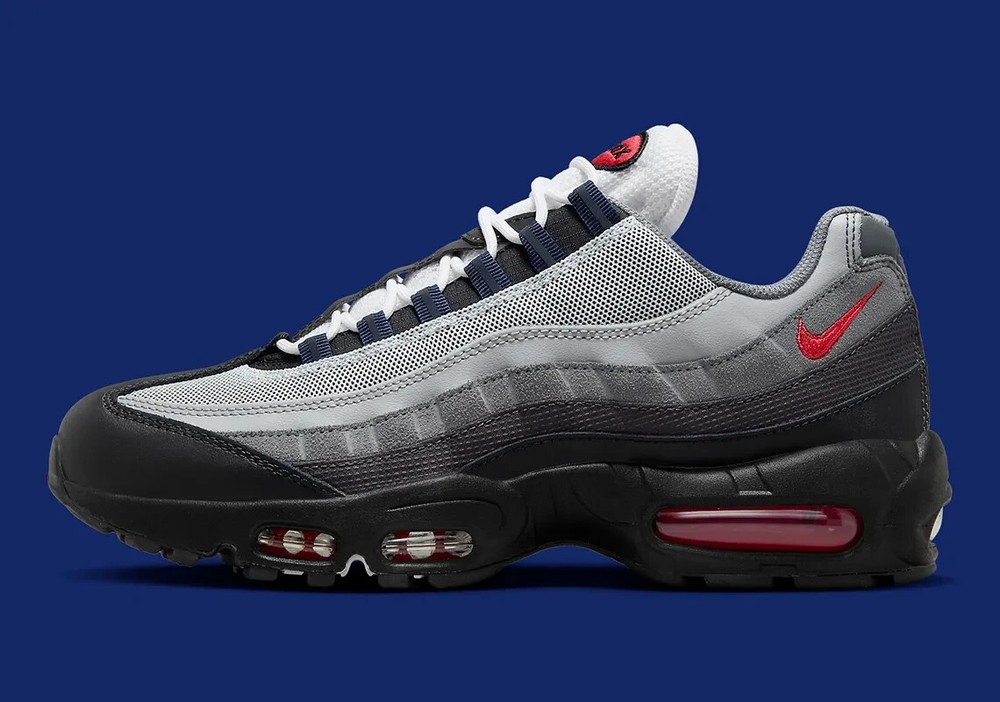 Nike Air Max 95 Track Red Smoke Grey Sneakers for Men Multi Size DM0011-007 NEW
