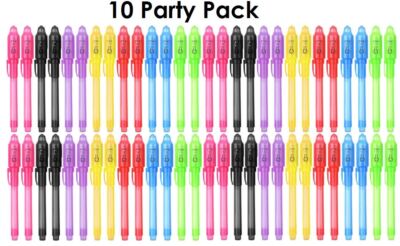 10 x UV Spion unsichtbare Tinte Licht geheime Stift Nachricht Kinder Party Tasche SCHNÄPPCHEN Restposten