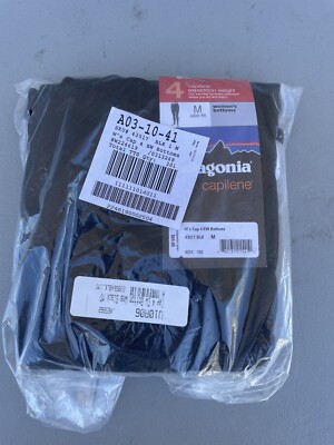 NEW IN BOX Patagonia Women's Capilene Expedition Weight Bottoms Size M  Slim