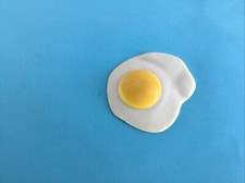 Vtg Realistic Fried EGG Child's Kitchen Pretend Play Food add on replacement