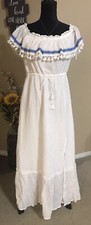 Vince Camuto Ruffled Off-The-Shoulder Belted Maxi Dress-White-Small A308796 NEW