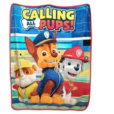 Nickelodeon Paw Patrol Marshall Chase Rubble  Calling All Pups  Toddler Blanket