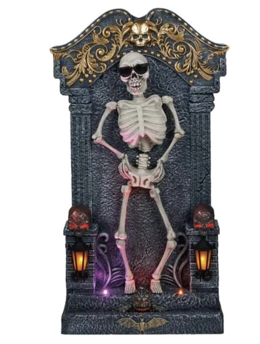 Mr. Halloween 12" Animated Skeleton Coffin - Motion Sensor Pop-Up With Lights & Sounds, Indoor/Outdoor Decoration