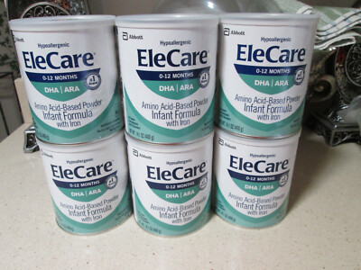 EleCare Formula, 6 cans X 14.1 oz/can, expire AUGUST 2027