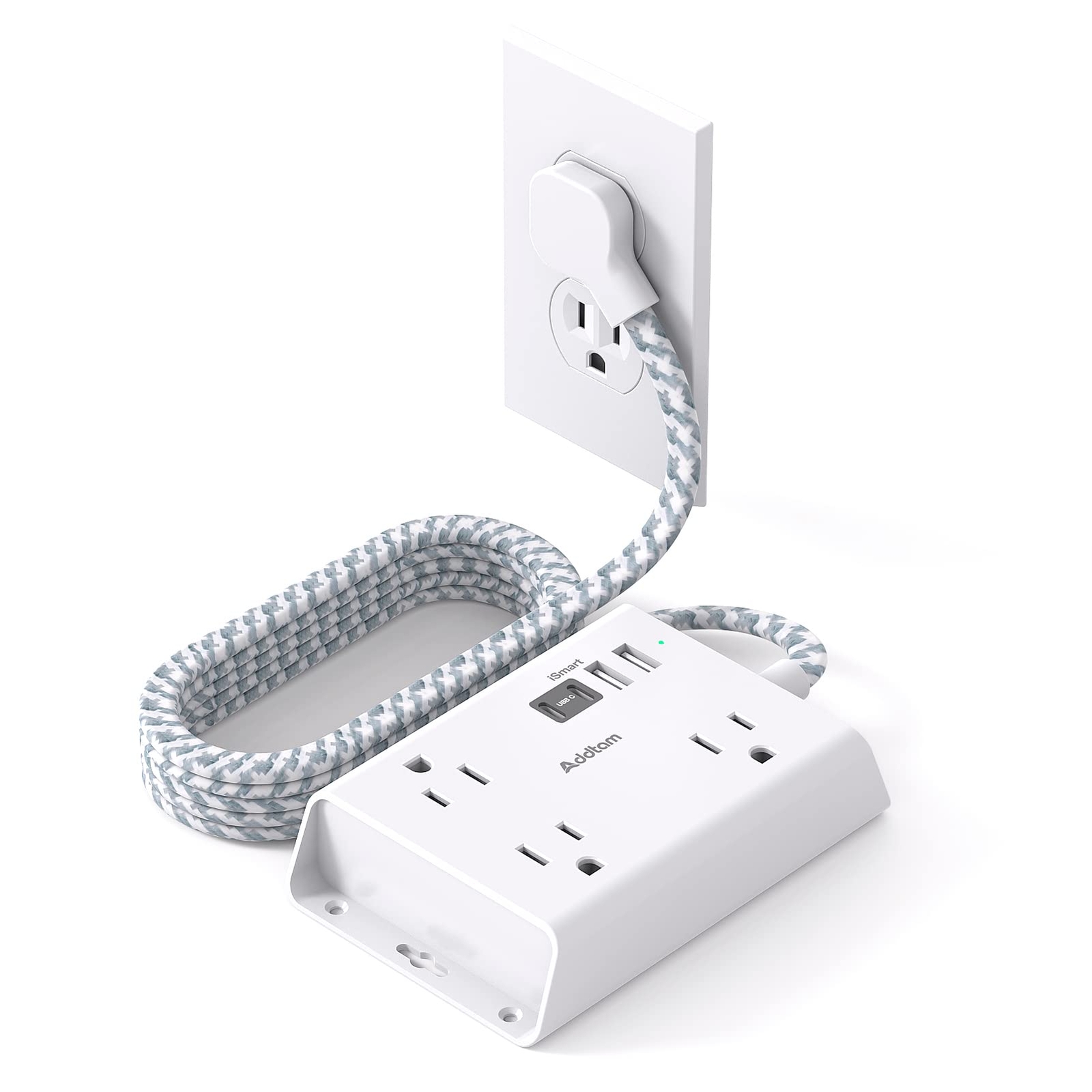 Cruise Ship Essentials, Travel Flat Plug Power Strip, Flat Extension Cord wit...