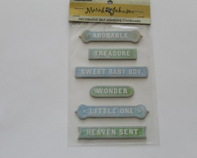 Creative Imaginations Marah Johnson Decorative Adhesive Chipboard