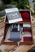 Polaroid Electric Eye Land Camera Model J66 With Original Polaroid Leather Case