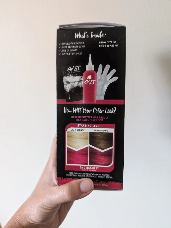 Tinte para el cabello semipermanente Splat Rebellious Colors zafiro rosa intenso medianoche 💗 Foto 2 de 4