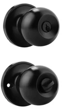 2 pc knobelite（1 Pack Entry Door Knob for Exterior Door,Black Finish Door Lock