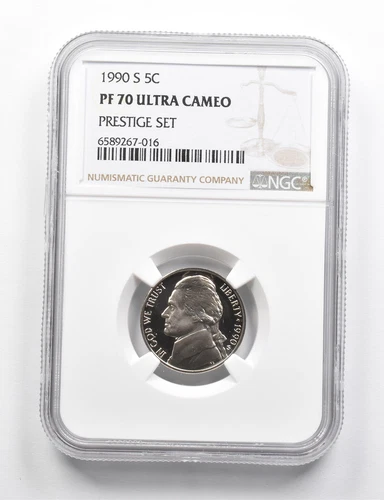 PF70 UCAM 1990-S Jefferson Nickel Prestige Set NGC RARE PEDIGREE *9785