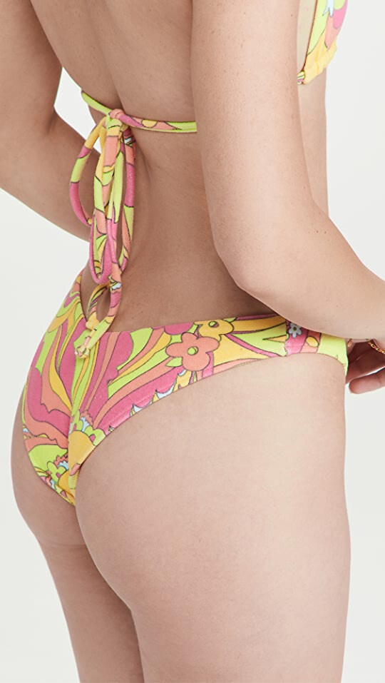 NWT Frankies Bikinis Peace Terry Triangle Swimsuit Bikini