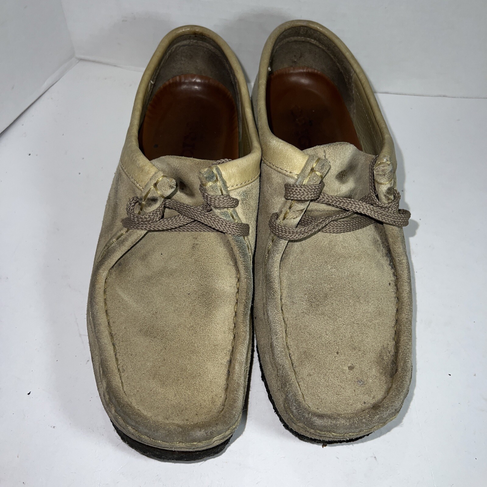 Clarks Women's Originals Wallabee Low Chukka Boot Suede Gum Tan Shoe Sz 9 M image 3